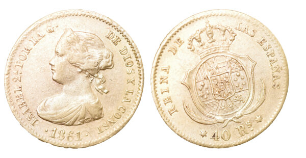 40 reales Isabel 2º 1861 Madrid