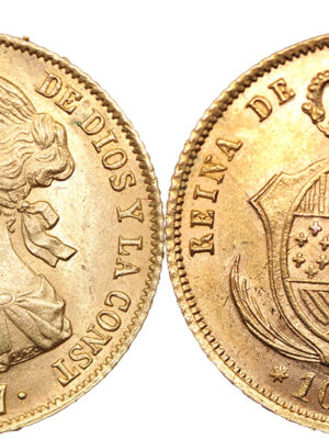 100 reales Isabel 2ª 1857 barcelona