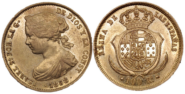 100 reales 1858 Madrid