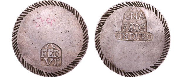 5 pesetas 1808 Gerona (un duro)